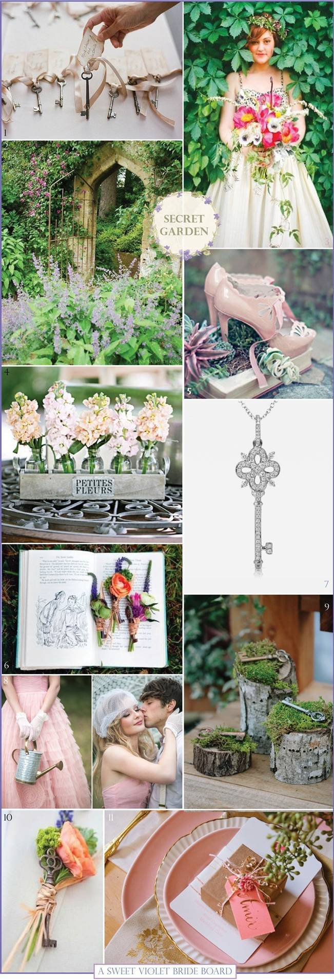 Secret Garden Wedding Theme
 Wedding Inspiration Board 9 Secret Garden