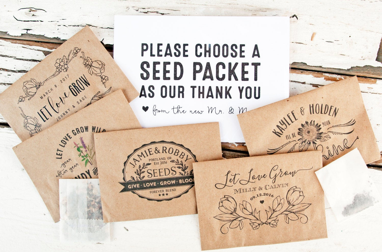 Seed Packet Wedding Favors
 Seed Packet Wedding Favors Personalized Seed Favors Let
