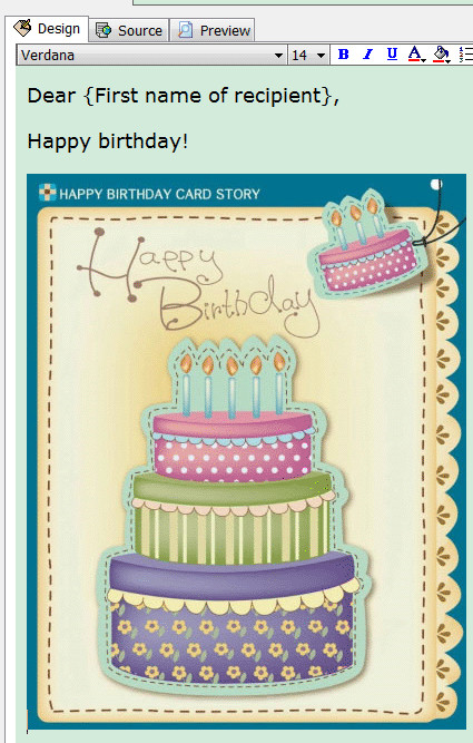 Send Birthday Card
 How to send an eCard in AMS Birthday Edition
