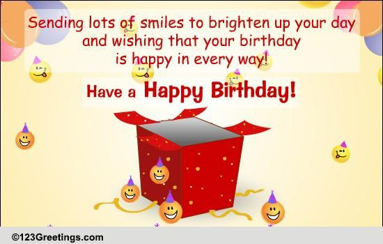 Send Birthday Card
 Send Birthday Smiles Gift Free Birthday Gifts eCards