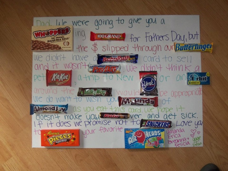Sentimental Father'S Day Gift Ideas
 Fathers Day Idea Men love Candy Posterboard sentiments