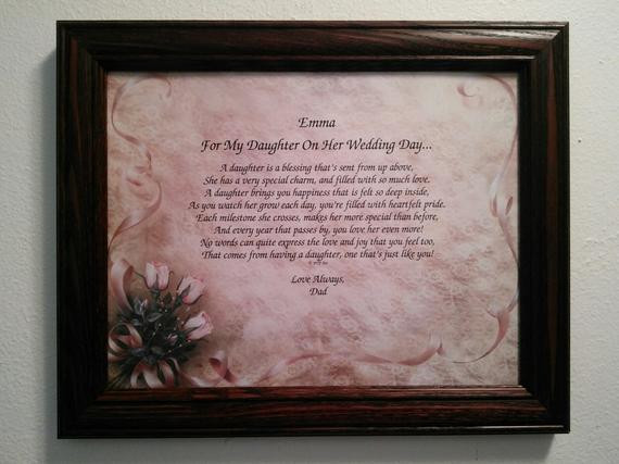 Sentimental Wedding Gifts
 Items similar to Wedding Gift For Daughter Personalized