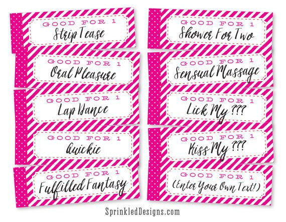 Sexy Valentines Day Gift Ideas
 Romantic And Naughty Printable Love Coupons For Him