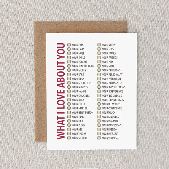 Sexy Valentines Day Gift Ideas
 Naughty Anniversary Card For Him Her Man Woman