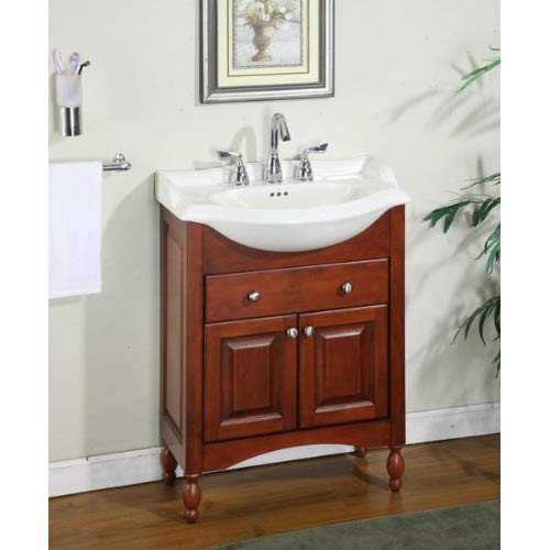 Shallow Bathroom Cabinet
 Amazon Windsor 26" Narrow Depth Bathroom Vanity Base