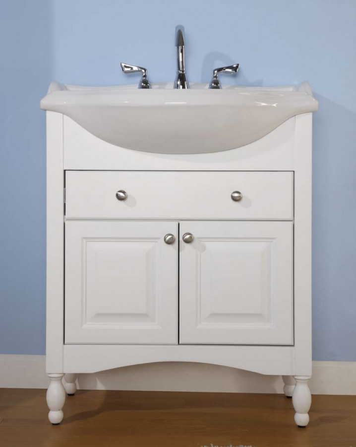 Shallow Bathroom Cabinet
 34 Inch Single Sink Narrow Depth Furniture Bathroom Vanity