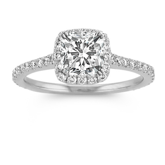 Shane Co Wedding Rings
 Halo Diamond Engagement Ring for 1 00 Carat Cushion Cut