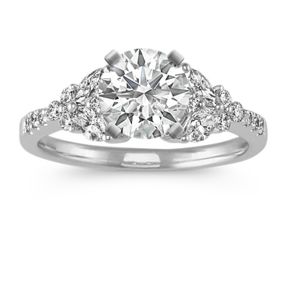 Shane Co Wedding Rings
 Marquise and Round Diamond Engagement Ring