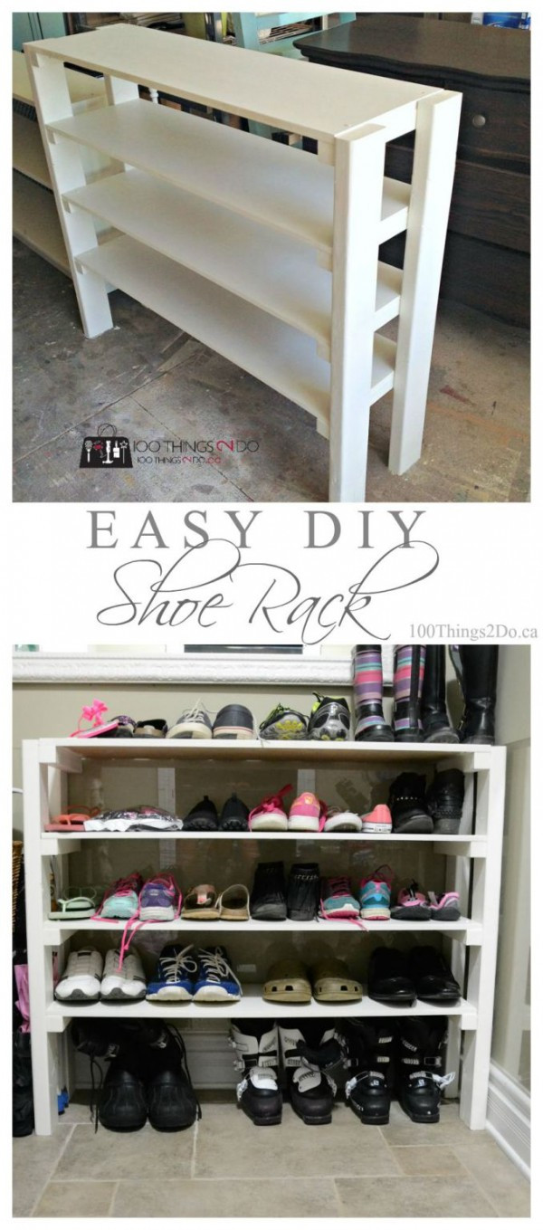 Shoe Organizer DIY
 62 Easy DIY Shoe Rack Storage Ideas You Can Build on a Bud