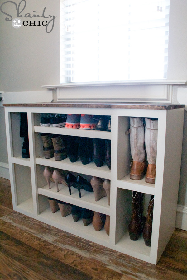 Shoe Organizer DIY
 DIY Shoe Storage Cabinet Shanty 2 Chic