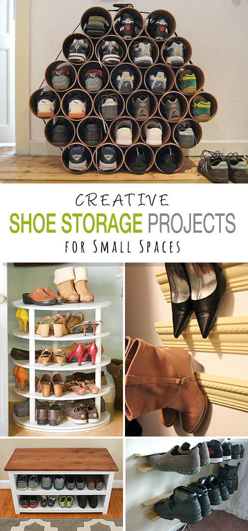Shoe Organizer DIY
 Shoe Storage DIY Projects for Small Spaces