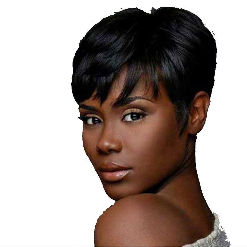 Short Black Hairstyle Wigs
 Wigs For Black Women Pixie Cut Short Full Wig Natural