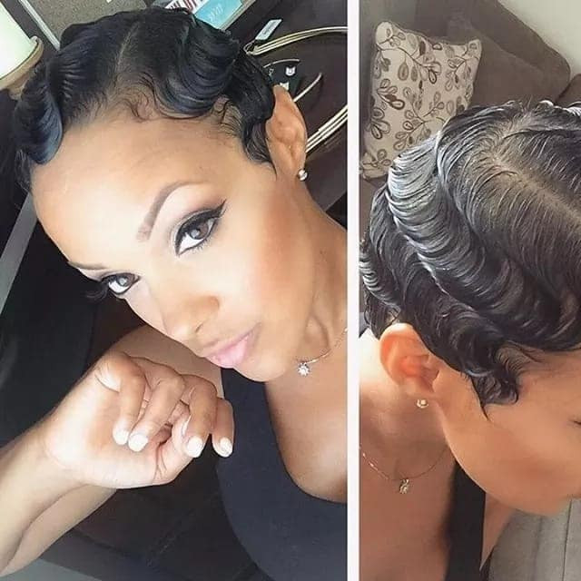 Short Black Hairstyle With Finger Waves
 How to style finger waves hairstyles YEN GH