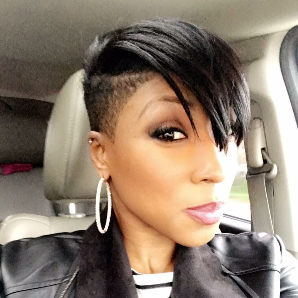 Short Black Hairstyles With Shaved Sides
 Pixie with shaved sides