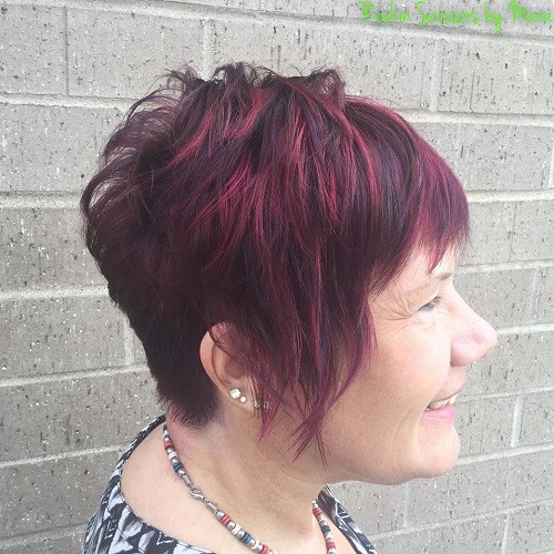 Short Burgundy Hairstyles
 80 Classy and Simple Short Hairstyles for Women over 50