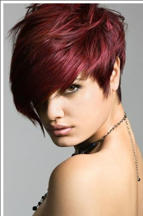 Short Burgundy Hairstyles
 121 best Short Hairstyles images on Pinterest