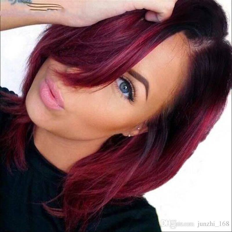 Short Burgundy Hairstyles
 Fantastic Nice Piano Color Black And Burgundy Short