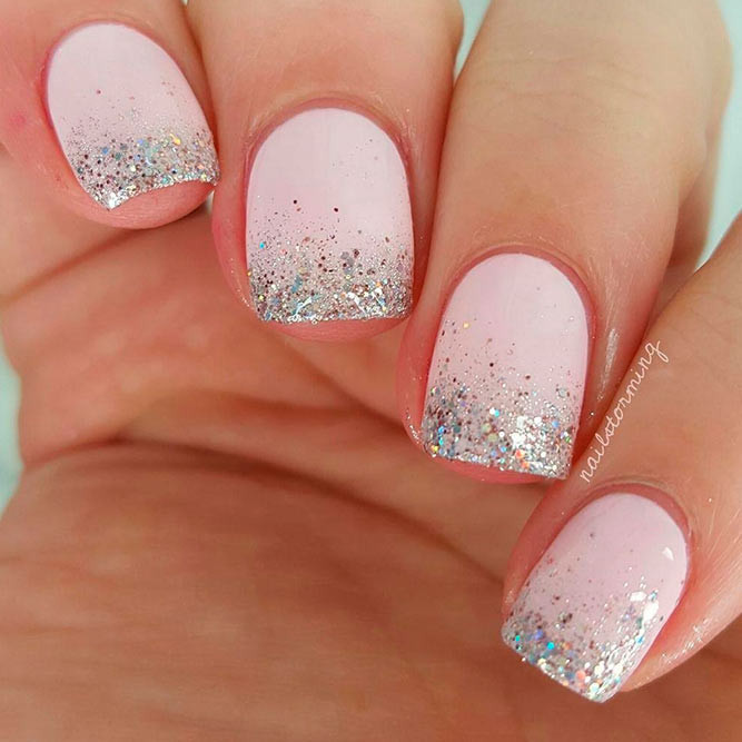 Short Glitter Nails
 21 Cute Ombre Nails Designs You Can Do