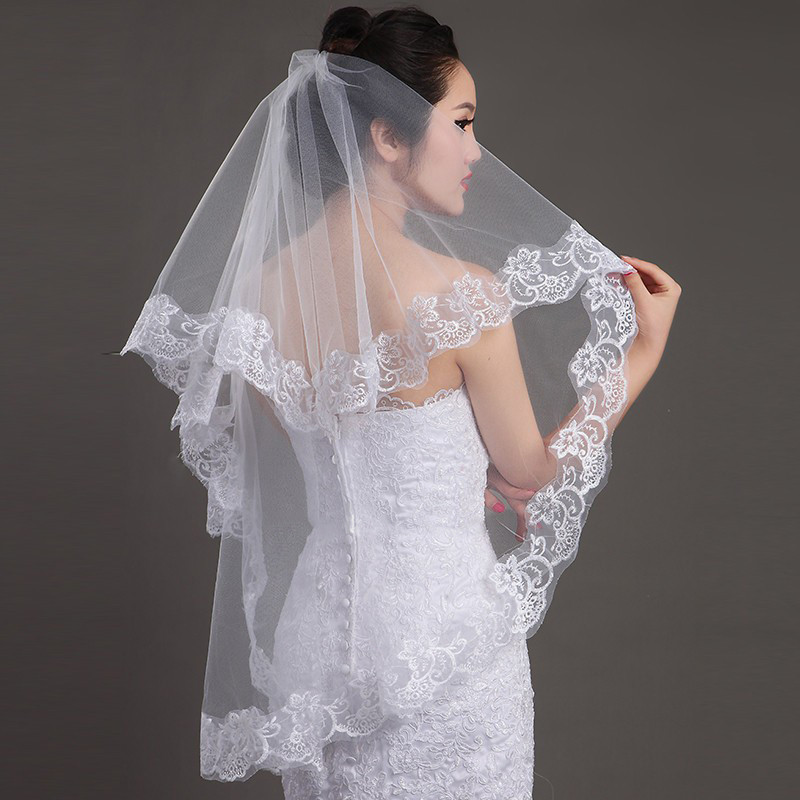Short Wedding Veil
 in Stock High Quality Cheap Wedding Veils Accessories
