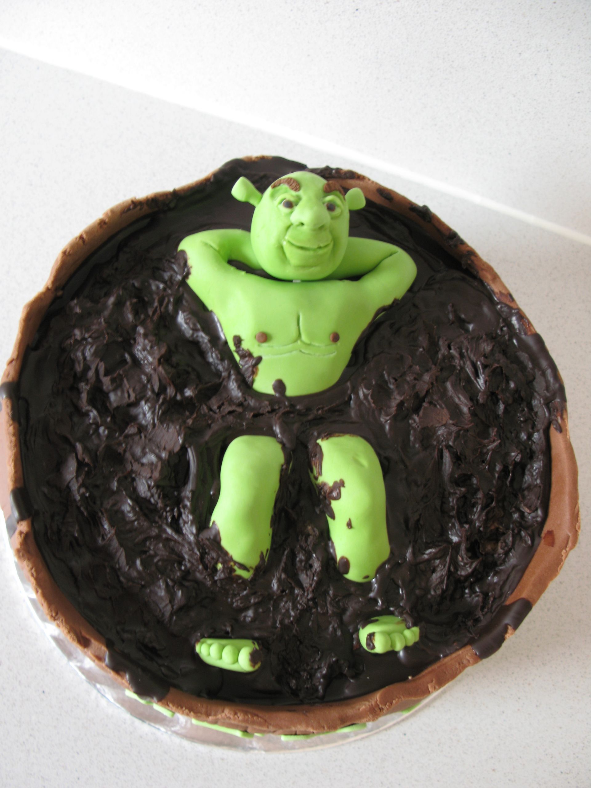 Shrek Birthday Cake
 Shrek In Mudbath Cake CakeCentral