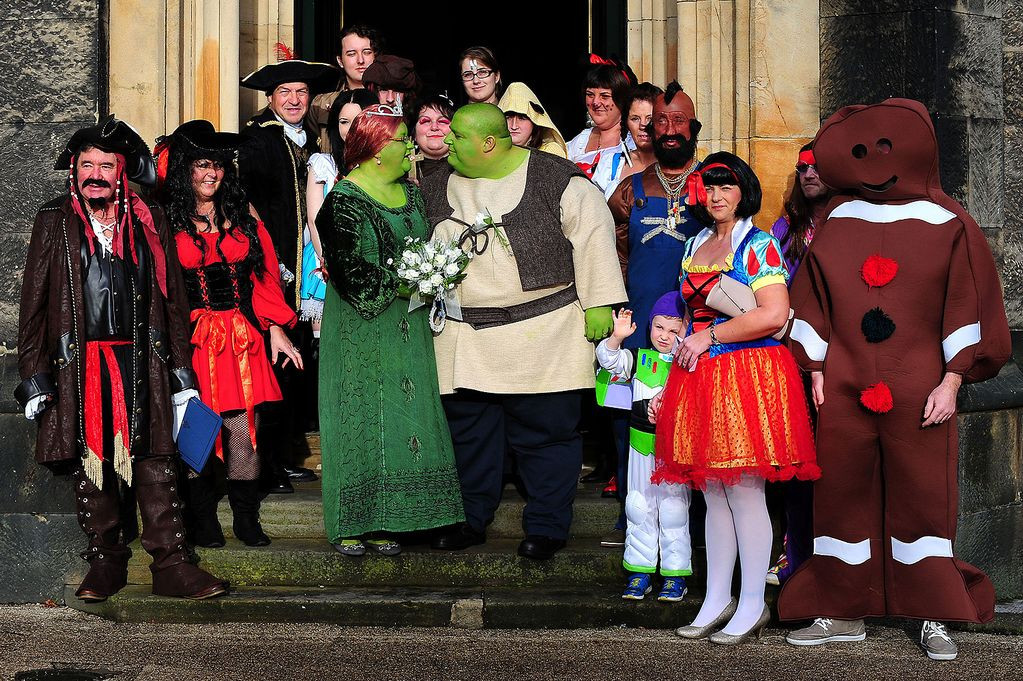 Shrek Themed Wedding
 Image Nathan Gibbs and Amanda Billingtons Shrek themed