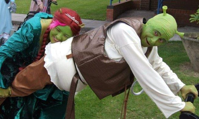 Shrek Themed Wedding
 Shrek and Princess Fiona Biker Wedding