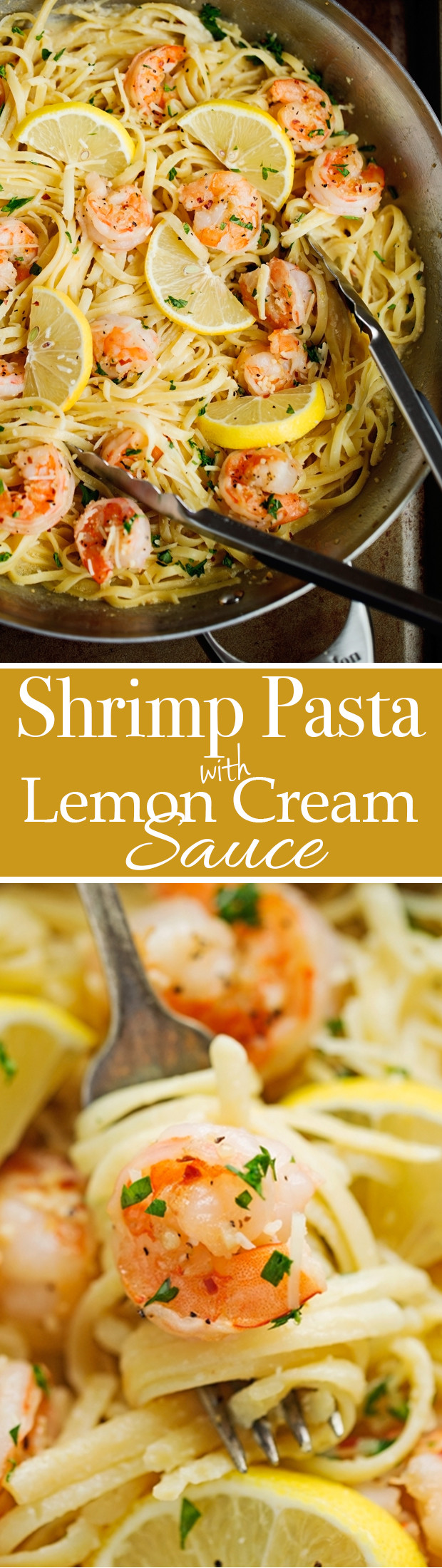 Shrimp Pasta Cream Sauce
 Shrimp Pasta with Lemon Cream Sauce