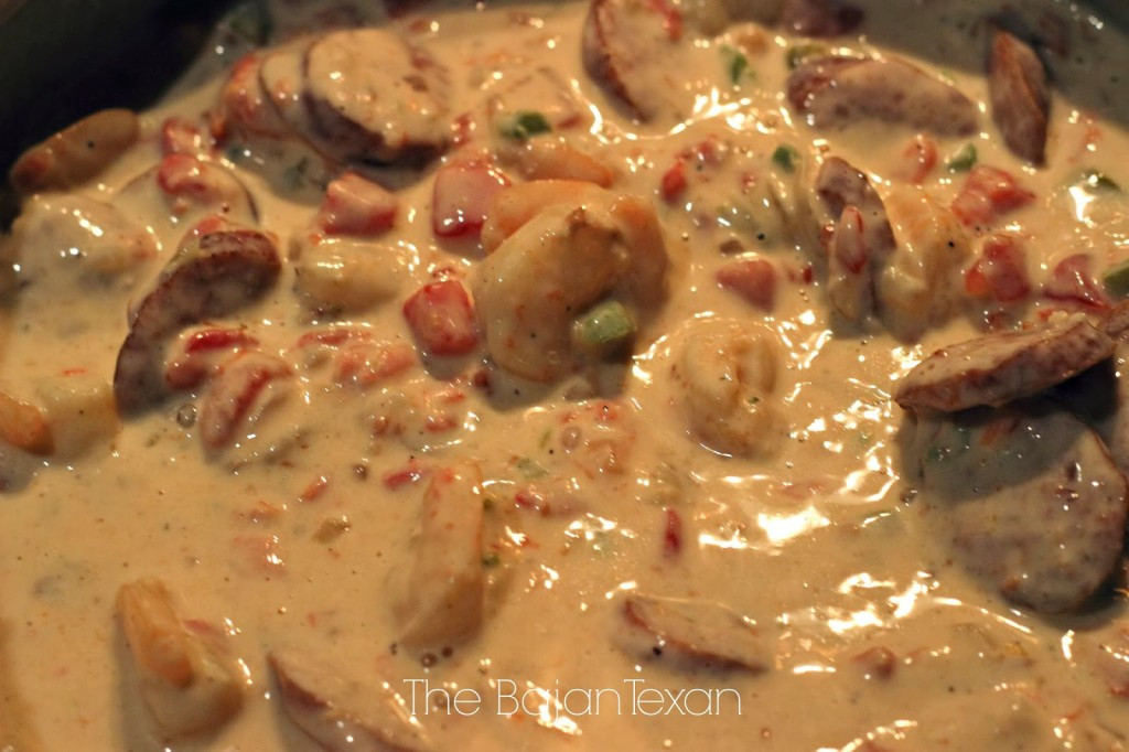 Shrimp Rotel Pasta
 Shrimp and Sausage Alfredo Recipe – The Bajan Texan