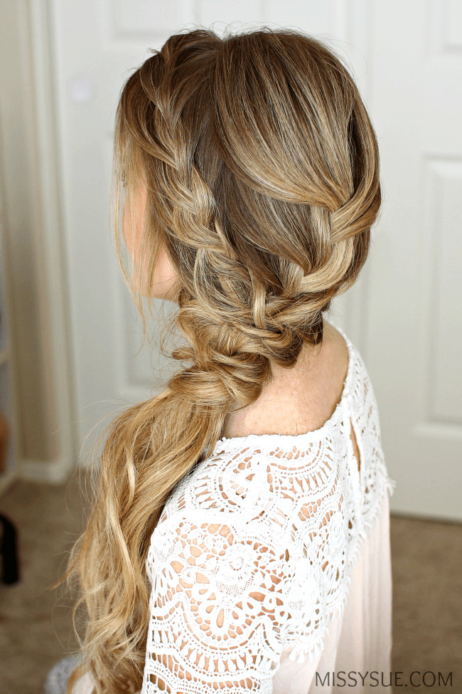 Side Swept Hairstyles For Prom
 Braided Side Swept Prom Hairstyle