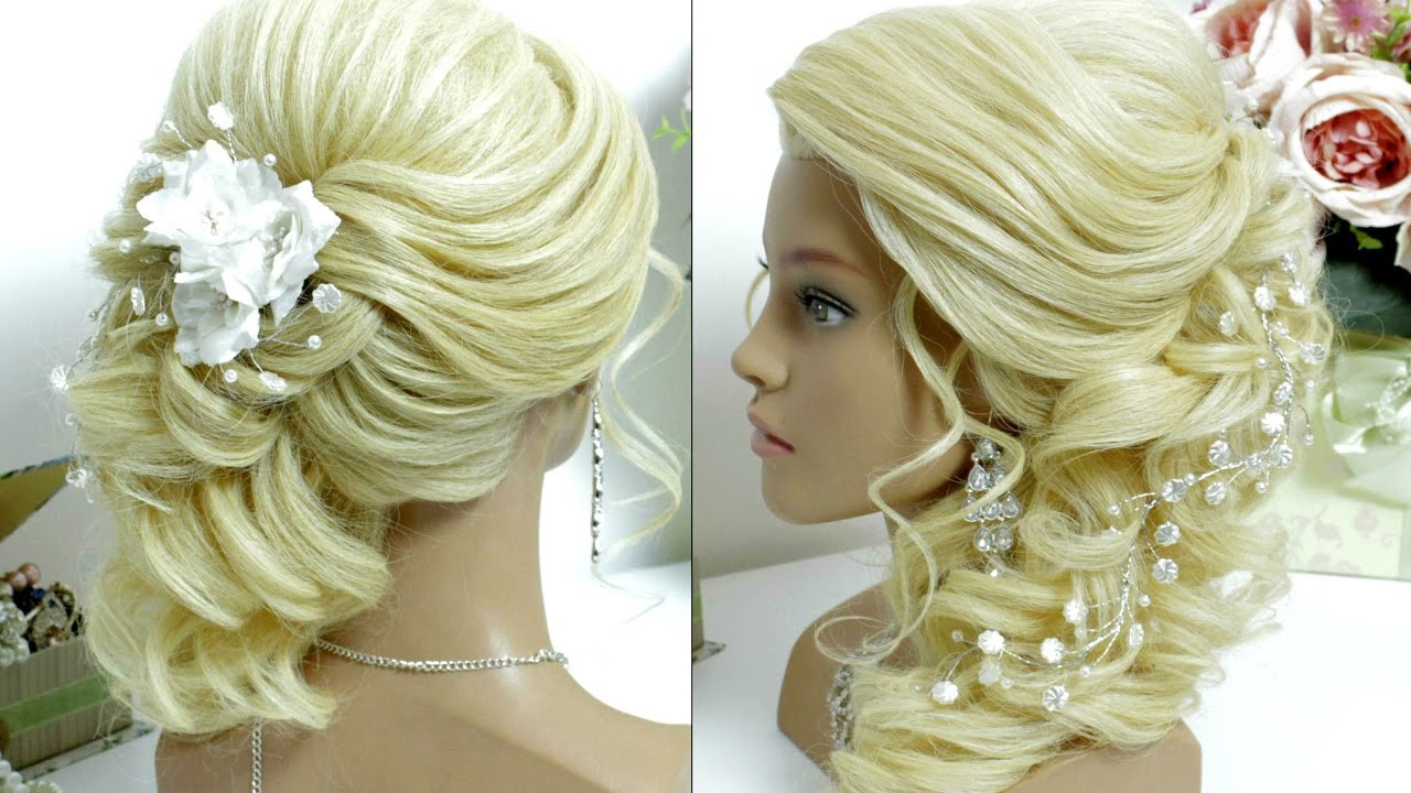 Side Swept Hairstyles For Prom
 Bridal prom hairstyle for long hair tutorial Side swept