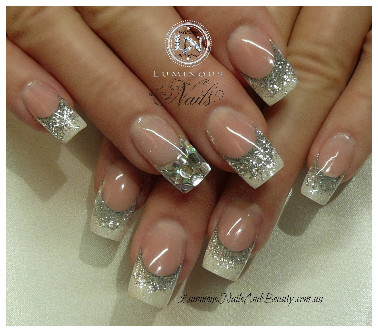 Silver Glitter Nail Designs
 Luminous Nails September 2012