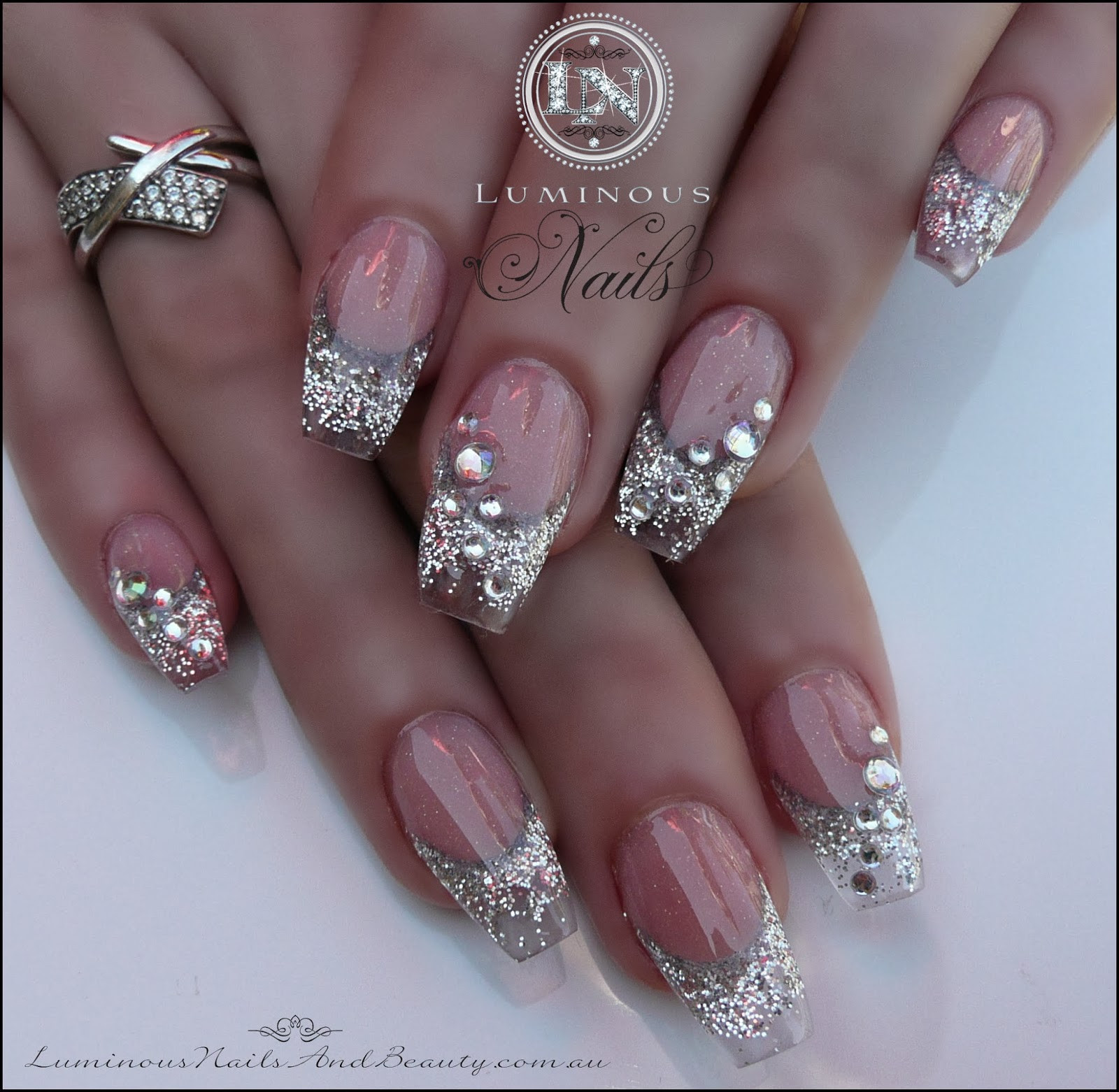 Silver Glitter Nail Designs
 Luminous Nails November 2013