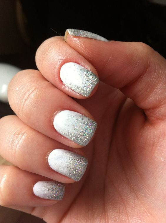 Silver Glitter Nail Designs
 Be Fun and Fabulous with this Top 50 Glitter Ombre Nails