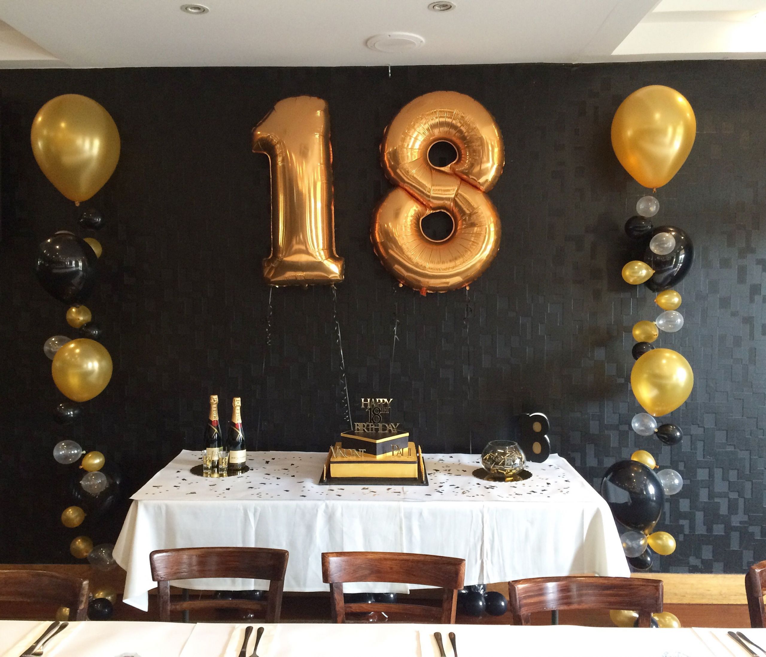 Simple 18Th Birthday Party Ideas
 Gold and black themed 18th party