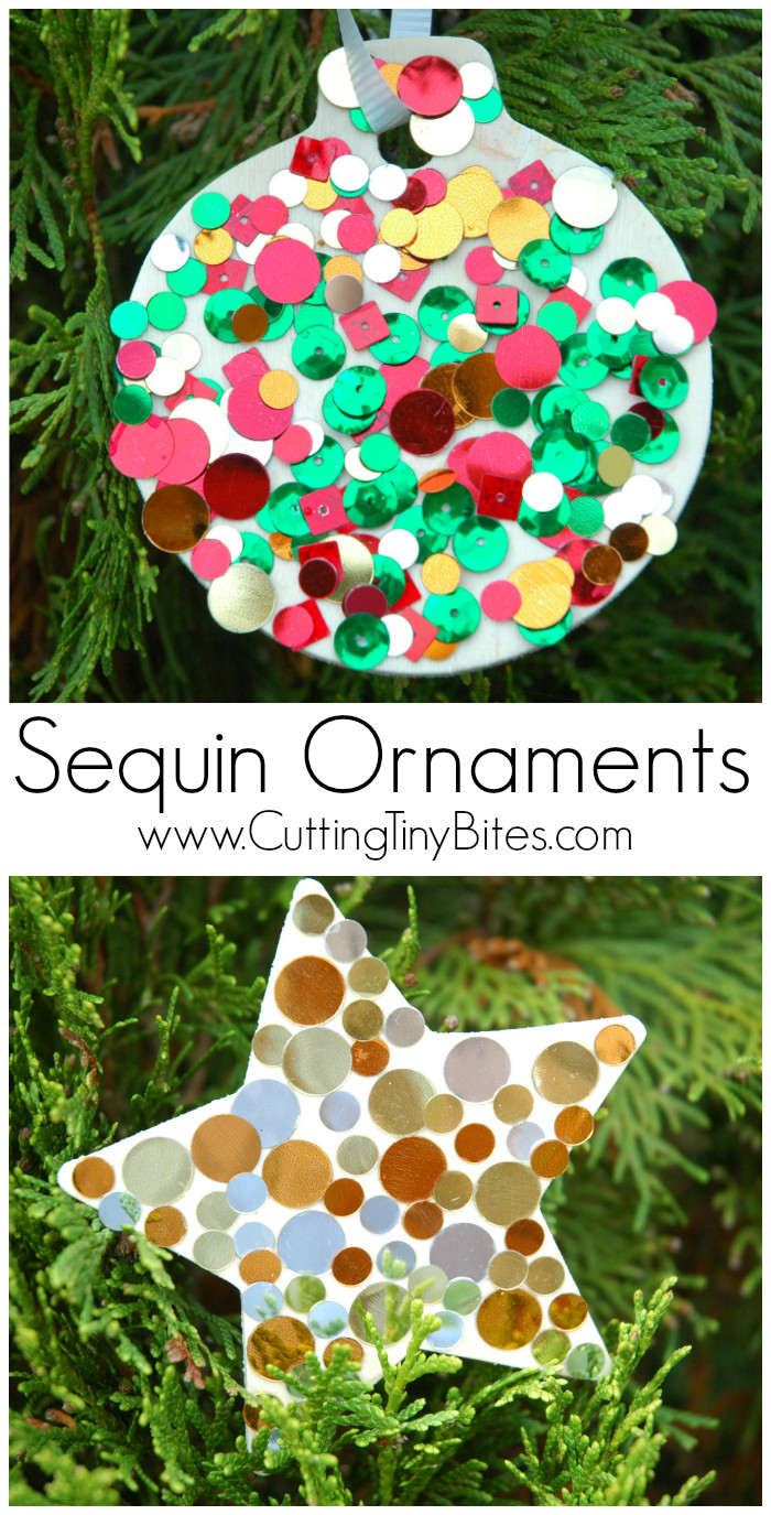 Simple Crafts For Preschoolers
 Sequin Ornaments