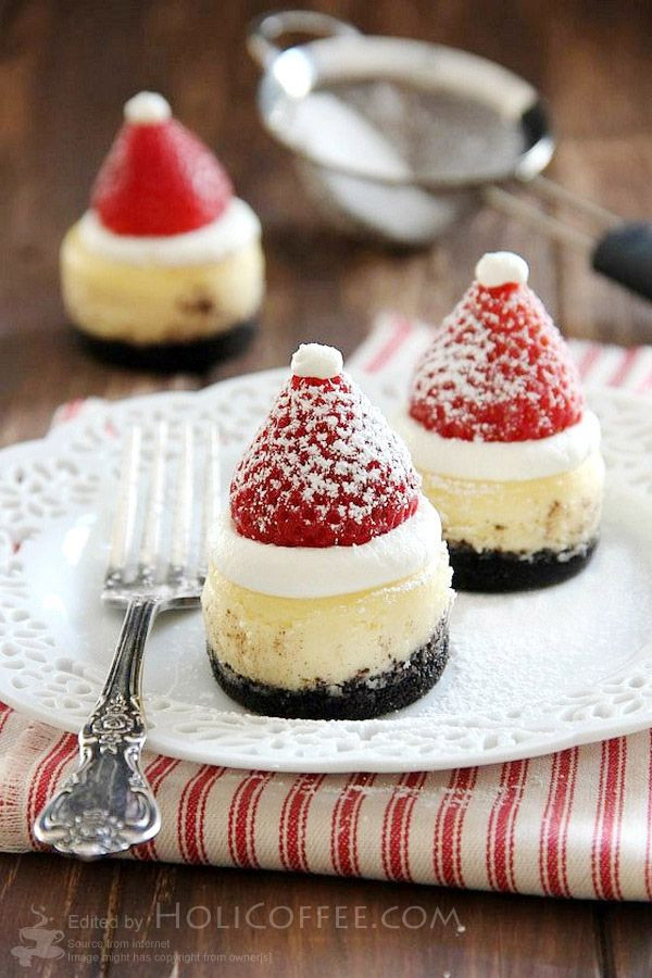 Simple Dessert Ideas For Dinner Party
 santa hat mini cheesecake recipe christmas party dinner