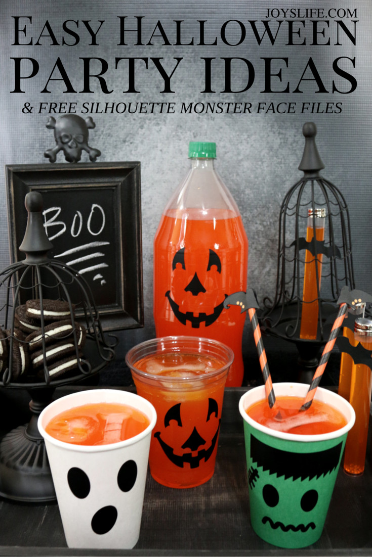 Simple Halloween Party Ideas
 Easy Halloween Party Ideas & Free Silhouette Monster Face File