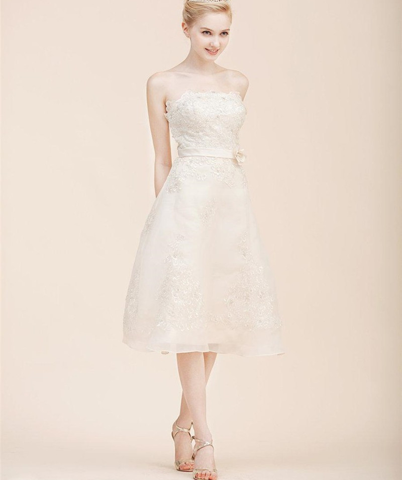 Simple Short Wedding Dresses
 Aliexpress Buy Simple Short Bridal Dresses Strapless