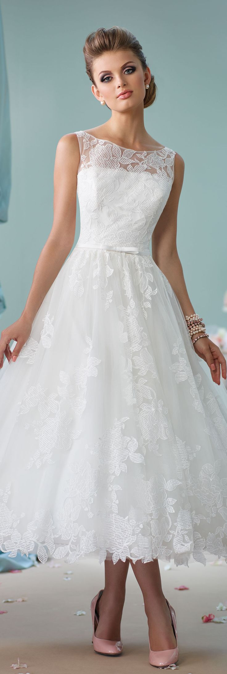 Simple Short Wedding Dresses
 Best 25 White tea length dress ideas on Pinterest