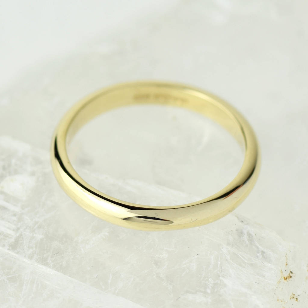 Simple Wedding Rings For Her
 solid 9ct gold simple wedding band by alison moore designs
