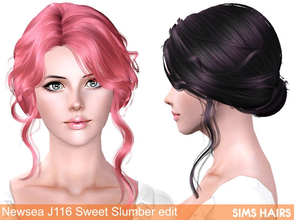 Sims 3 Short Hairstyles
 Newsea’s J116 Sweet Slumber hairstyle retexture by Sims Hairs