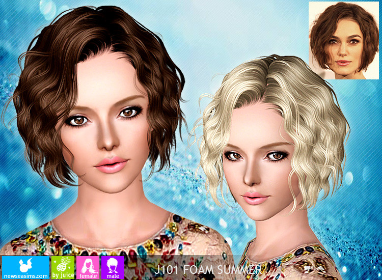 Sims 3 Short Hairstyles
 My Sims 3 Blog Newsea Foam Summer Hair for Males and