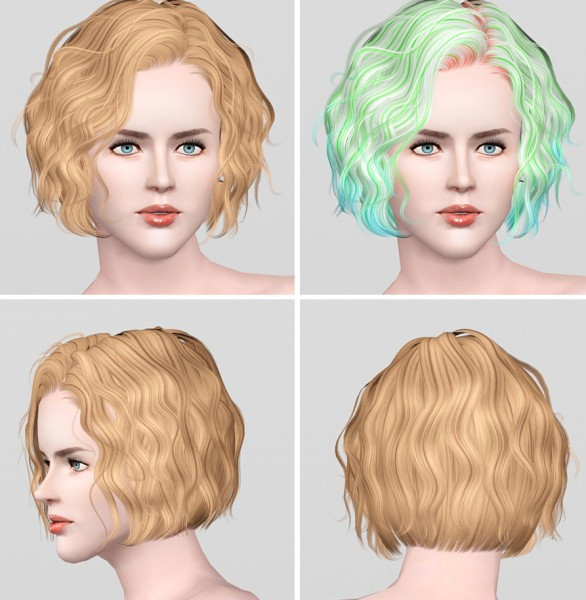 Sims 3 Short Hairstyles
 The Sims 3 Curly bob hairstyle Foam Summer J101 by Newsea