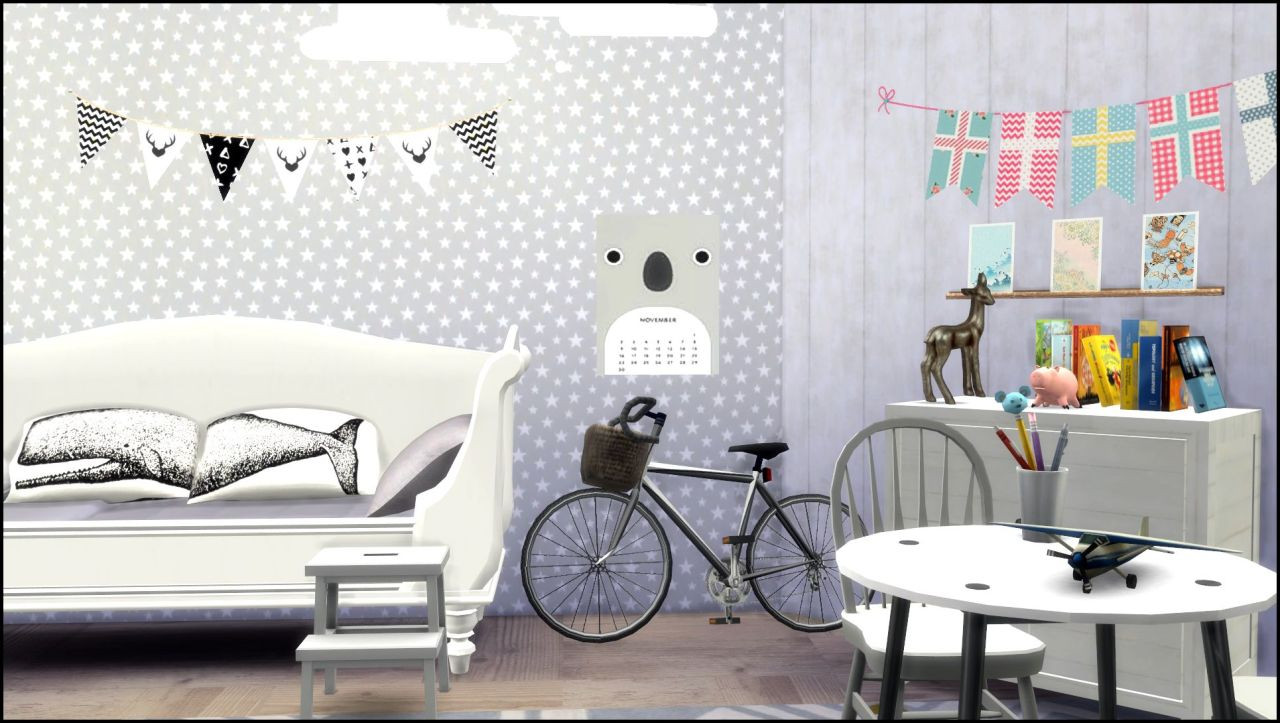 sims 4 cc kids room and clothes