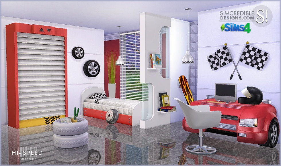 Sims 4 Cc Kids Room
 My Sims 4 Blog Hi Speed Kids Bedroom Set by Simcredible
