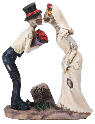 Skeleton Wedding Cake Toppers
 Love Never Dies Wedding Skeleton Roses Wedding Cake Topper