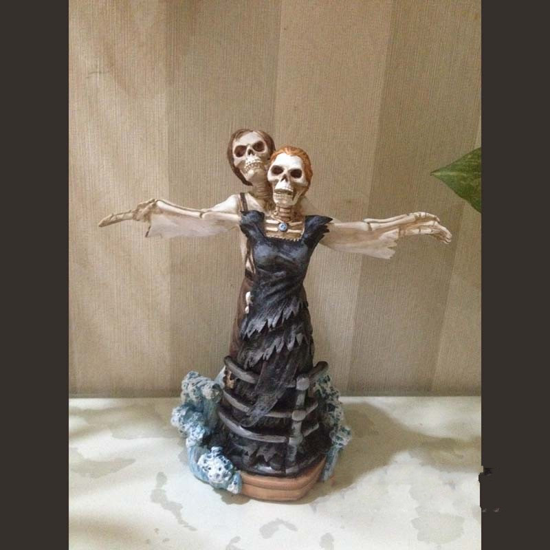 Skeleton Wedding Cake Toppers
 Titanic Skeleton Lovers Wedding Cake Topper Resin Zombie