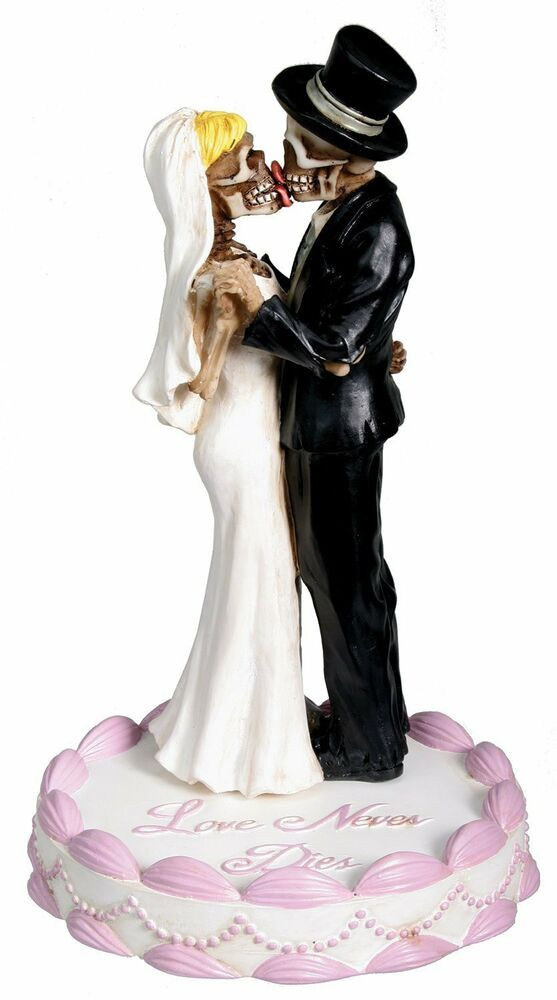 Skeleton Wedding Cake Toppers
 SKELETON JUST MARRIED COUPLE HALLOWEEN WEDDING CAKE TOPPER