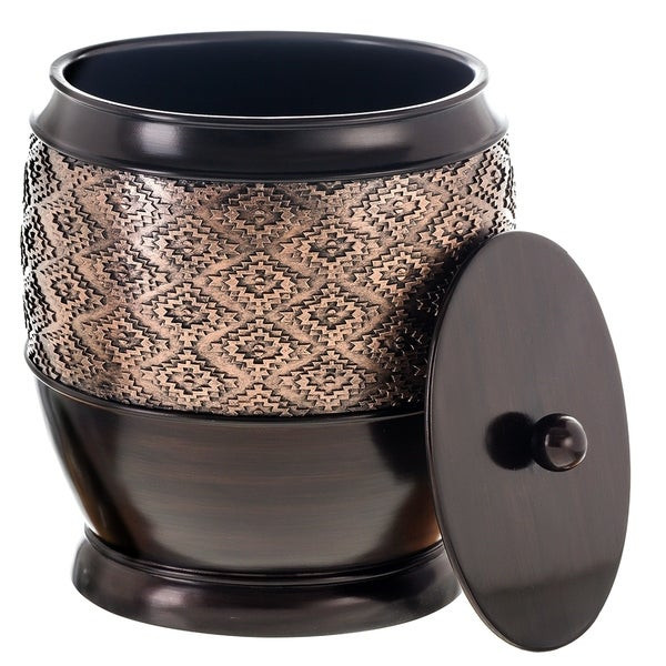 Small Bathroom Garbage Cans
 Shop Dublin Small Trash Can with Lid Brown Sale