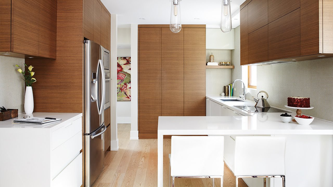 Small Contemporary Kitchen
 Interior Design – A Small Modern Kitchen With Smart